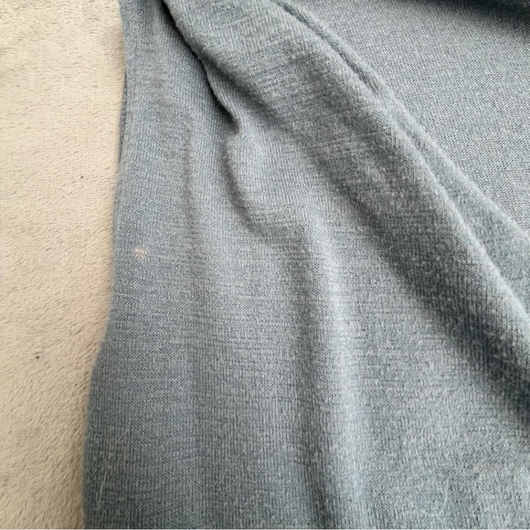 Wilfred Free Isidora Steel Blue Faux Wrap Jersey Knit Dress - Picture 12 of 13